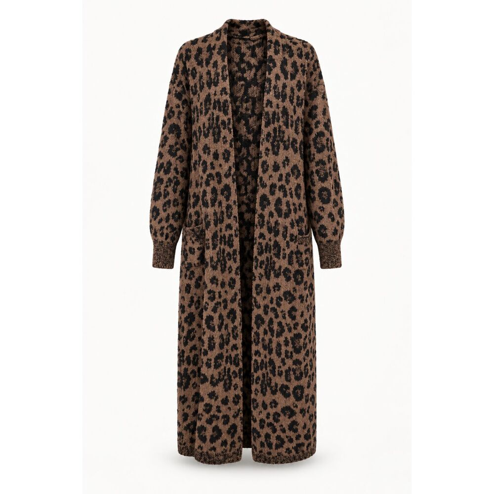 SKIMS Cozy Knit Sienna Leopard Unisex Robe - Missing Belt